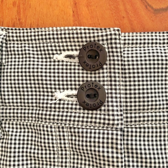 Prtex Y2K Gingham Medium Rise Casual Black & White Mini Cargo Skirt. US 04. - Picture 8 of 14